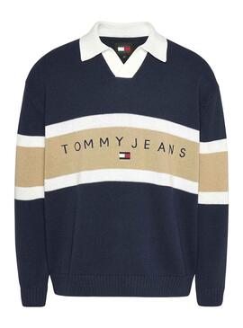 Pullover Tommy Jeans Rugby Grün für Herren