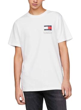 T-Shirt Tommy Jeans Essential Flag Slim Weiss