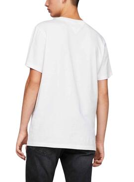 T-Shirt Tommy Jeans Essential Flag Slim Weiss