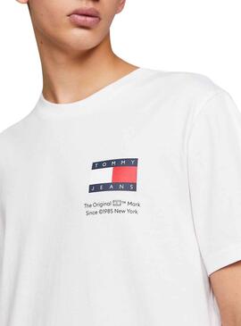 T-Shirt Tommy Jeans Essential Flag Slim Weiss