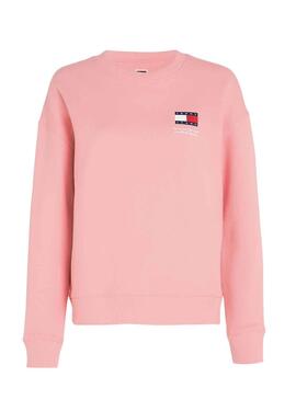 Sweatshirt Tommy Jeans Graphic Flag Rosa für Damen