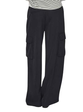 Hose Vila Winnie Cargo Schwarz für Damen