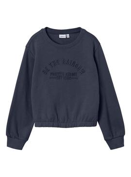 Sweatshirt Name It Gesprochen Marineblau für Mädchen