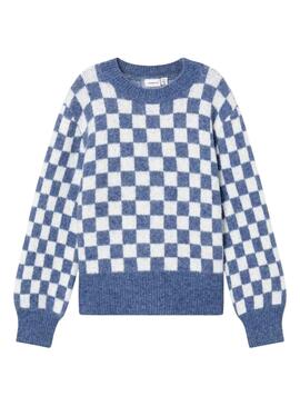 Pullover Name It Savianne Blau y Weiss für Mädchen