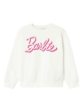 Sweatshirt Name It Barbie Weiss für Mädchen