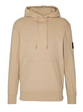 Sweatshirt Calvin Klein Badge Hoodie Beige Herren