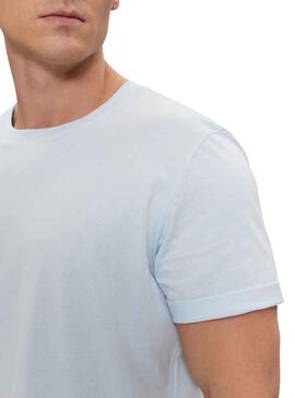 T-Shirt Calvin Klein Turn Up Blau für Herren