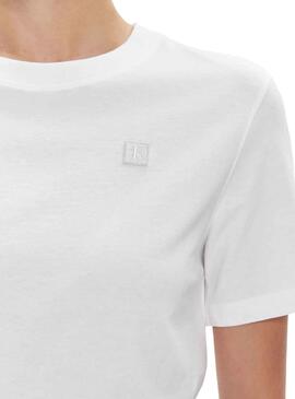 T-Shirt Calvin Klein Embro Weiss für Damen