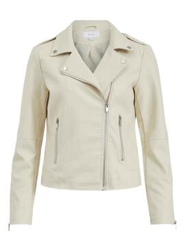 Jacke Vila Coated Beige für Damen