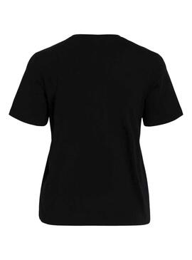 T-Shirt Vila Messgeräte Schwarz für Damen