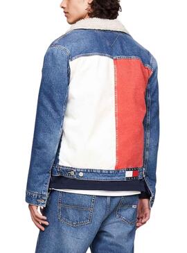 Jacke Denim Tommy Jeans Flag für Herren