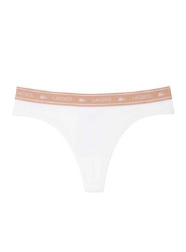 Tanga Lacoste Weiss für Damen