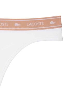 Tanga Lacoste Weiss für Damen