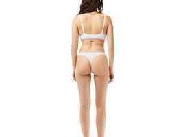 Tanga Lacoste Weiss für Damen