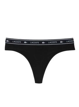 Tanga Lacoste Schwarz für Damen