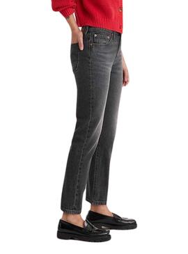 Hose Jeans Levis 501 Crop Schwarz für Damen