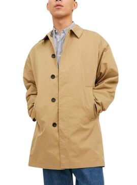 Trenchcoat Jack & Jones Crease Mac Beige Herren