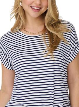 T-shirt Only Moster Stripe Weiß für Damen
