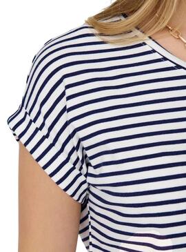 T-Shirt Only Tante Stripe Weiss für Damen