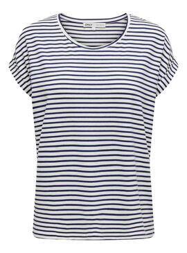 T-Shirt Only Tante Stripe Weiss für Damen