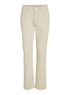 Hose Vila Vialice Beige für Damen