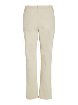 Hose Vila Vialice Beige für Damen