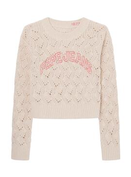 Pullover Pepe Jeans Nabila Beige für Mädchen