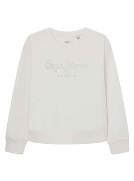 Sweatshirt Pepe Jeans Rose Weiss für Mädchen