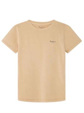 T-Shirt Pepe Jeans Jacco Beige für Junge