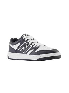Turnschuhe New Balance 480 Weiß Schwarz für Kinder