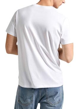 T-Shirt Pepe Jeans Craigton Weiss für Herren