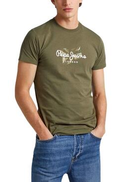 T-Shirt Pepe Jeans Anzahl Grün für Herren