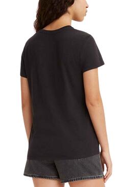 T-Shirt Levis The Perfekt Tee Leopard Schwarz