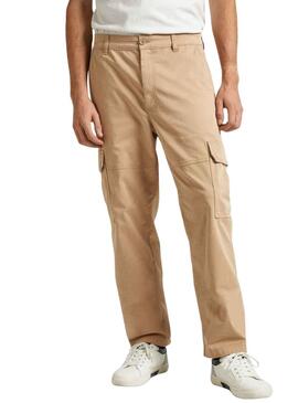 Hose Pepe Jeans Cargo Regular Beige Herren