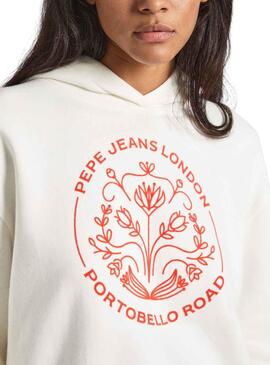 Sweatshirt Pepe Jeans Haria Weiss für Damen