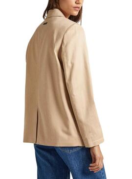 Blazer Pepe Jeans Tencell Beige für Damen