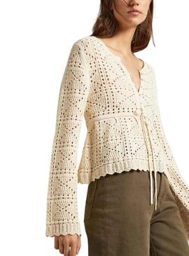 Pullover Pepe Jeans Gaelle Beige für Damen