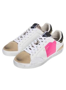 Sneakers Pepe Jeans Lane Elle Snake Weiss