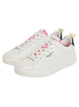 Sneakers Pepe Jeans Camden Street Weiss und Blau