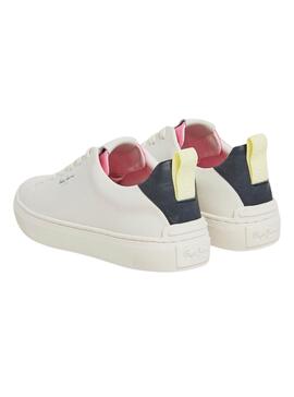 Sneakers Pepe Jeans Camden Street Weiss und Blau