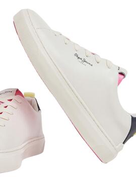 Sneakers Pepe Jeans Camden Street Weiss und Blau