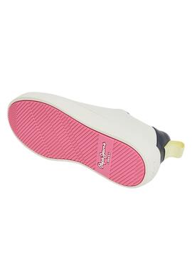 Sneakers Pepe Jeans Camden Street Weiss und Blau