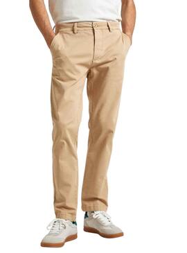 Hose Pepe Jeans Slim Chino Beige Herren