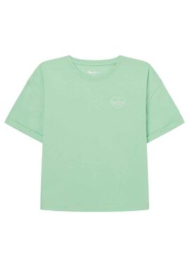 T-Shirt Pepe Jeans Nicky Grün für Mädchen