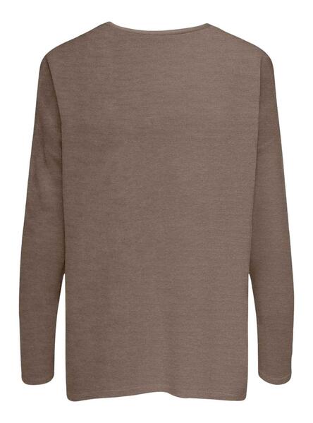 Pullover Nur Amalia Braun V-Ausschnitt Braun für Damen