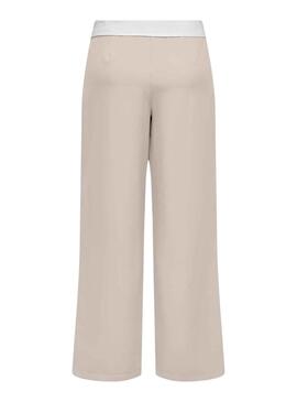 Hose Only Diane Fold Down Beige für Damen