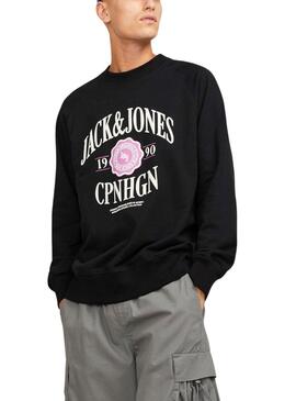 Sweatshirt Jack & Jones Lucca Crew Schwarz Herren