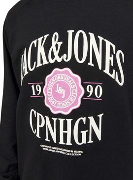 Sweatshirt Jack & Jones Lucca Crew Schwarz Herren
