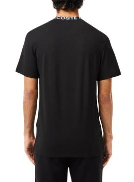 T-Shirt Lacoste Jacquard Schwarz für Herren