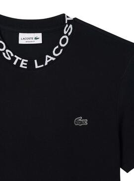 T-Shirt Lacoste Jacquard Schwarz für Herren